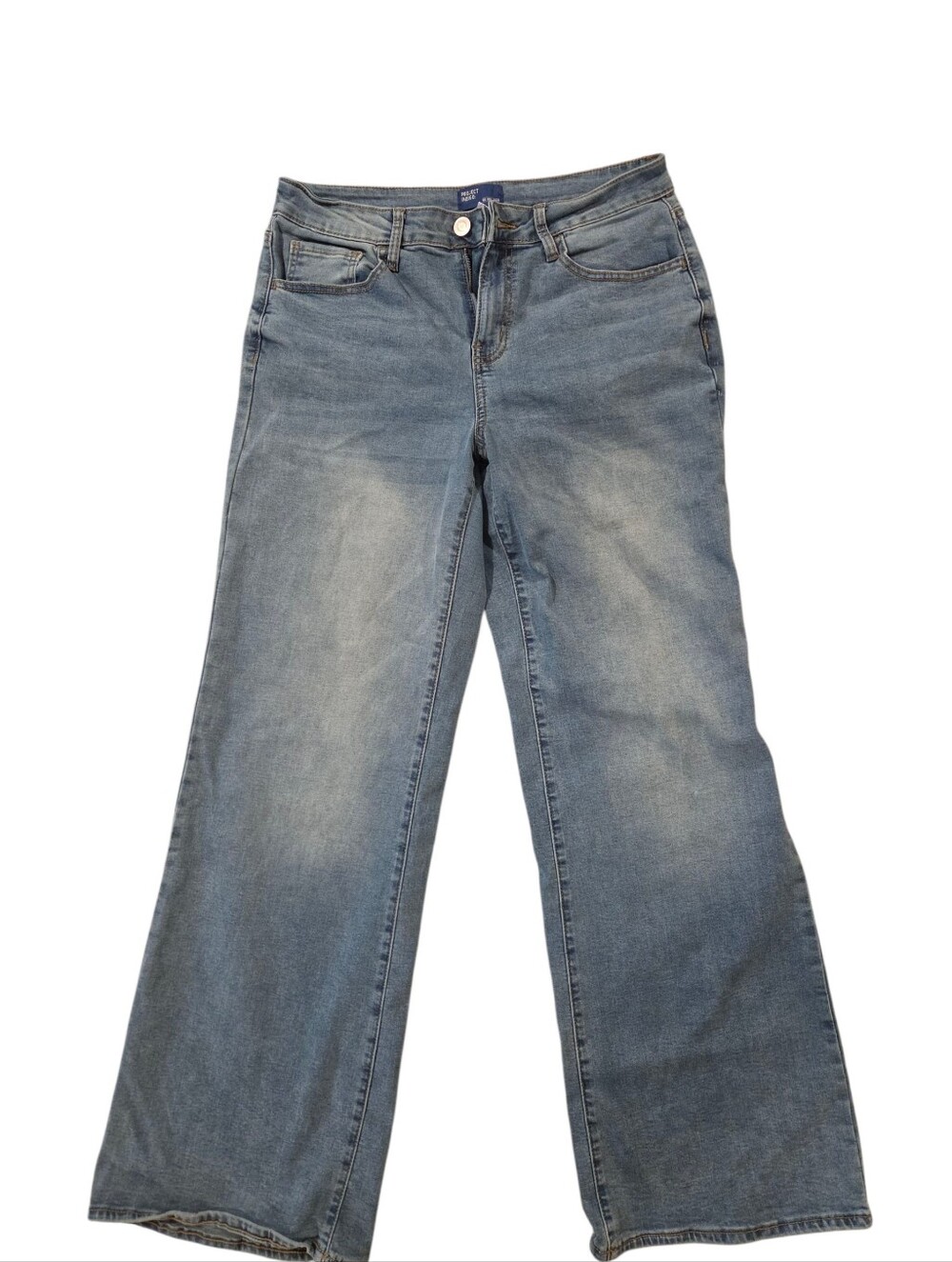High-Rise Light Blue Wide Leg Jeans - Flared Women's Denim
